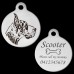 Great Dane Engraved 31mm Large Round Pet Dog ID Tag